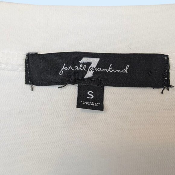 7FAM White V-Neck Puffy Sleeve Top - Picture 7 of 9